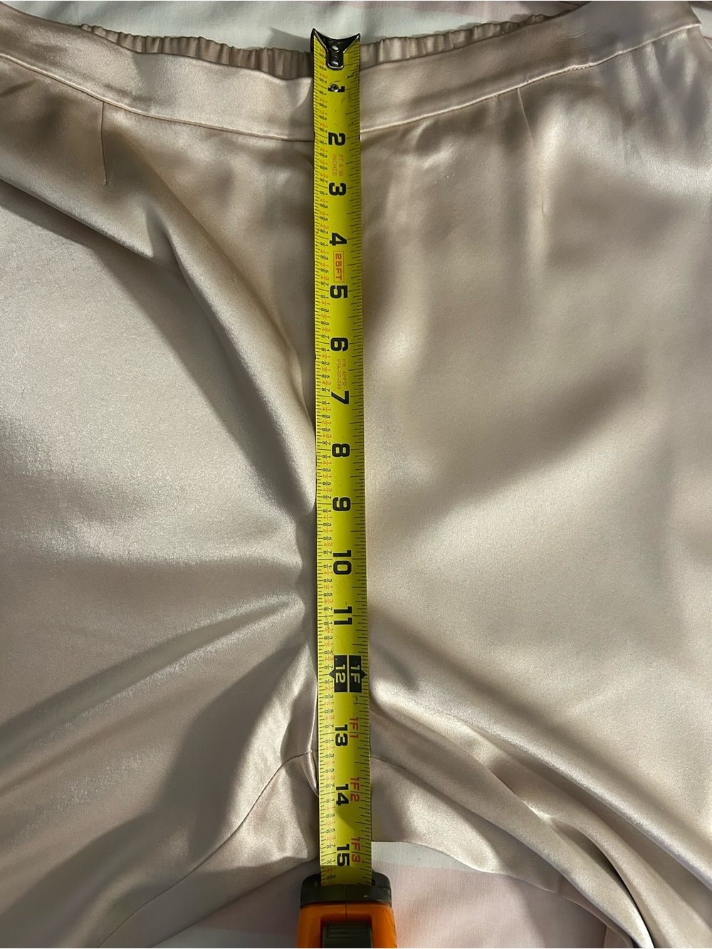 St. John Champagne Satin Wide Leg Pants Size 8 Quiet Luxury Evening - Picture 7 of 16